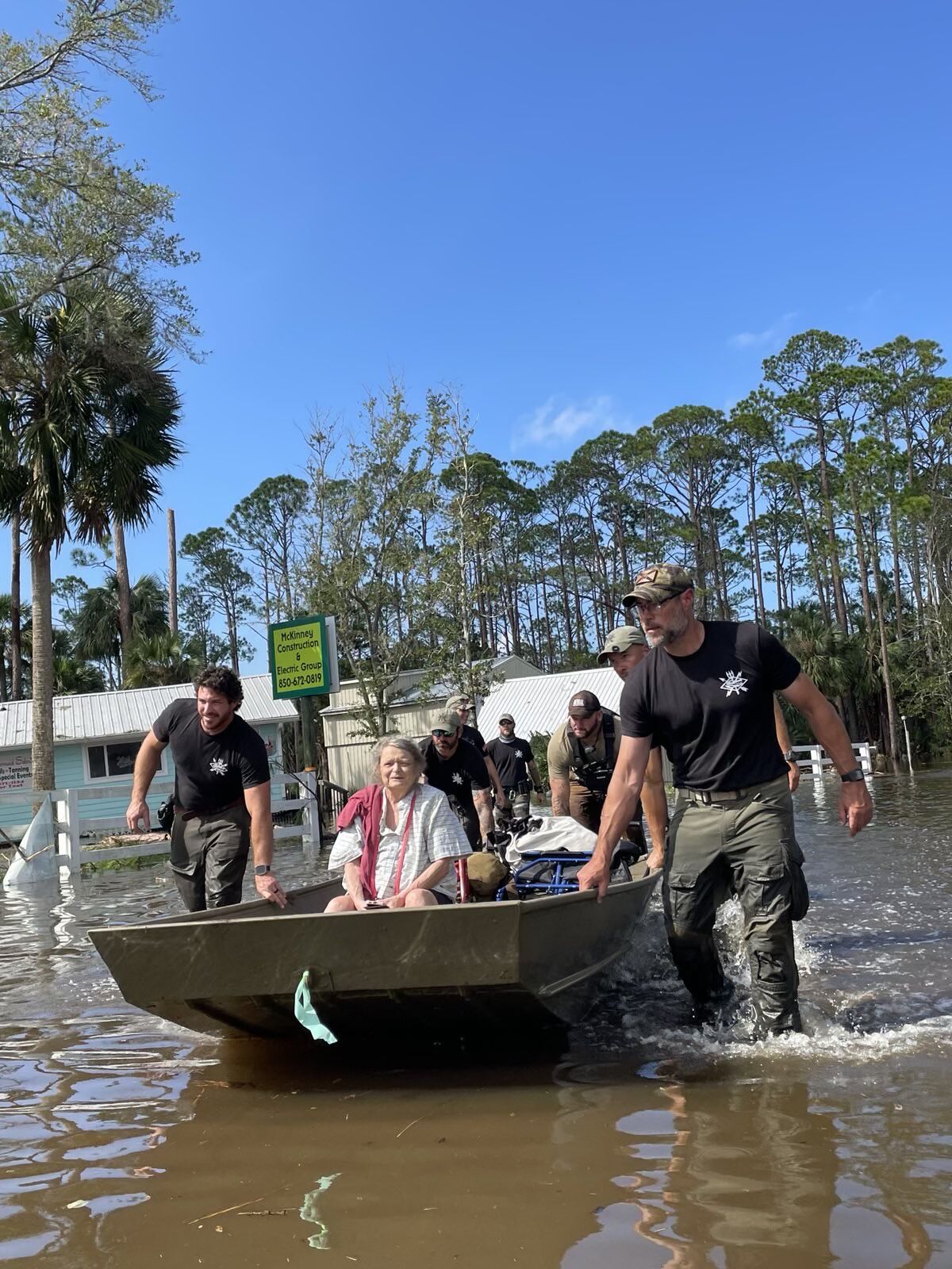 Hurricane flood rescue operation